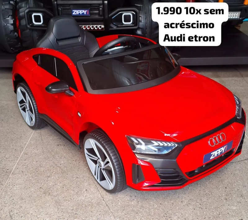 Zippy Toys, Carro Elétrico Audi E-Tron Sportback, 12V com Controle Remoto, Vermelho