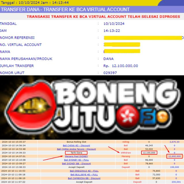 SELAMAT KEPADA ID XXXX JACKPOT POOL SYDNEY LOTTO DI WEB BONENGJITU