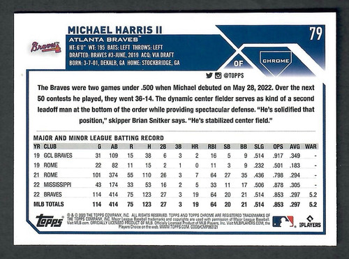 Michael Harris II Topps Chrome X fractor #1 1 2024 10 12 02 26 23.jpg