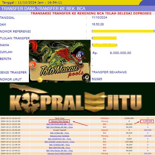 SELAMAT KEPADA ID XXXX JACKPOT POOL TOTOMACAU DI WEB KOPRALJITU