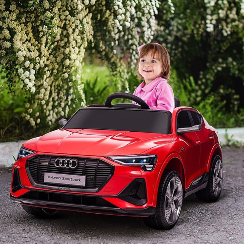 Zippy Toys, Carro Elétrico Audi E-Tron Sportback, 12V com Controle Remoto, Vermelho.jpg