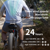 3 20000mAh Outdoor Portable Waist Fan Hanging Neck Fan Strong Wind with Power Bank LED Lighting for