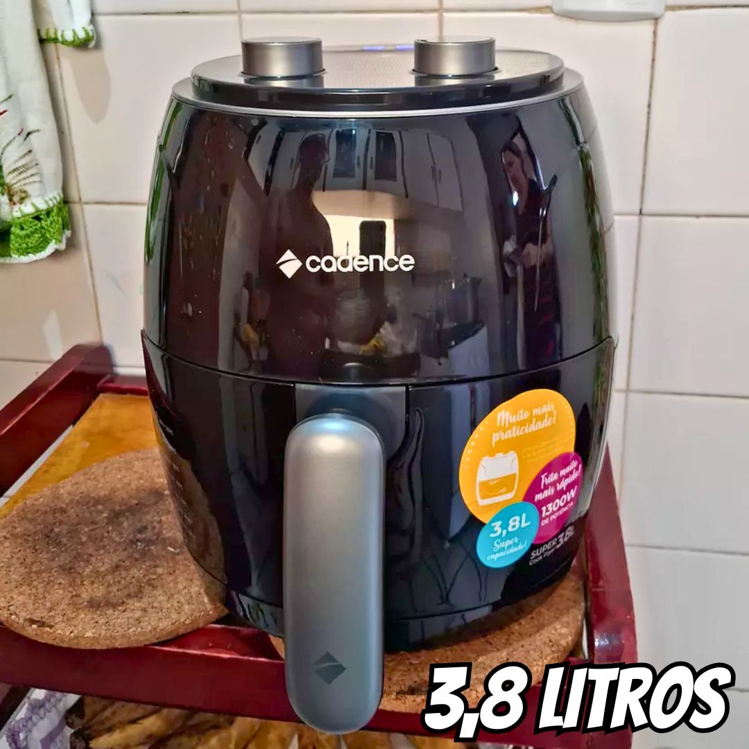 Fritadeira Sem Óleo Super Cook Fryer Frt410 3,8l Cadence Cor Preto