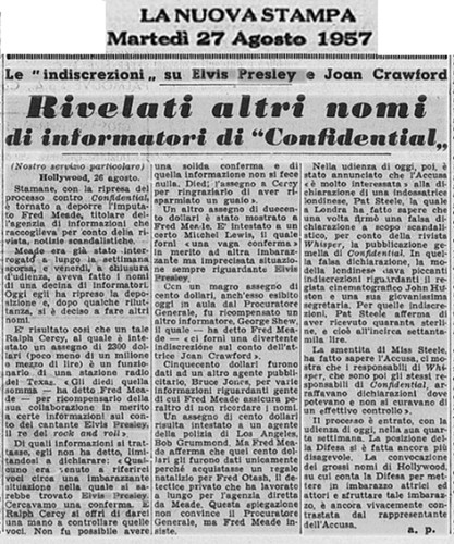 la stampa 27 8 1957