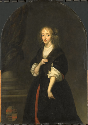 Netscher, Caspar Jacoba Bicker (1640 95). Жена Pieter de Graeff, 1663, 51 cm х 36 cm, Дерево, масло