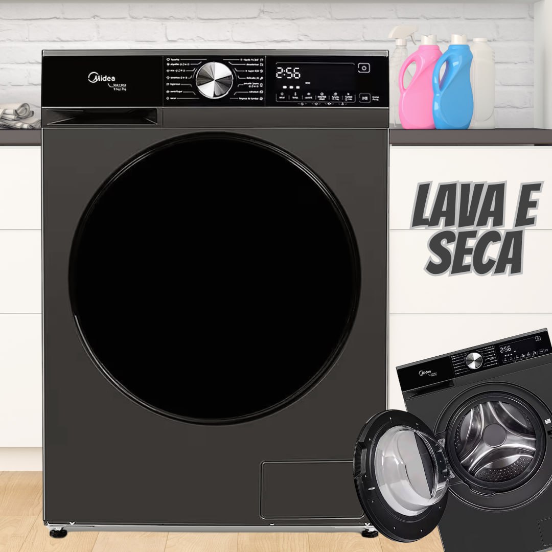 Lava e seca Midea Master Clean Smart 11kg Titanium Mfm01d110wb/tkbr04