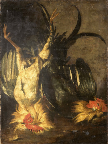 Puytlinck, Christoffel Мертвые петухи, 1671, 87 cm х 123 cm, холст, масло