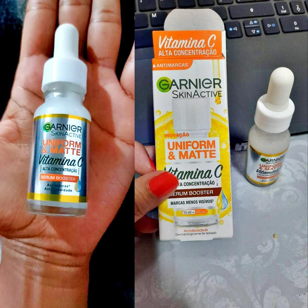 Sérum Facial Antimarcas Garnier Uniform & Matte Vitamina C, 15ml