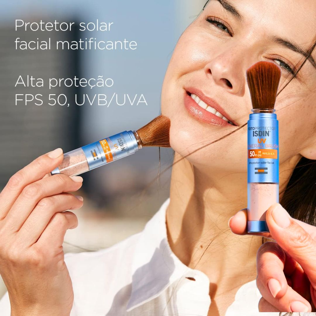 ISDIN Protetor Solar Em Pó Sem Cor Uv Brush Mineral Fps 50 2G