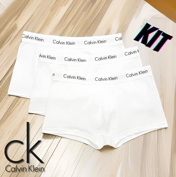 Kit 3 Cuecas Masculinas Boxer Cotton Calvin Klein