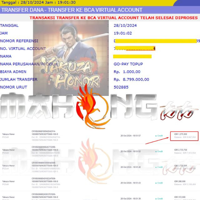 SELAMAT KEPADA ID XXXX JACKPOT PERMAINAN Yakuza Honor Slot by PG Soft DI WEB MAHONGTOTO