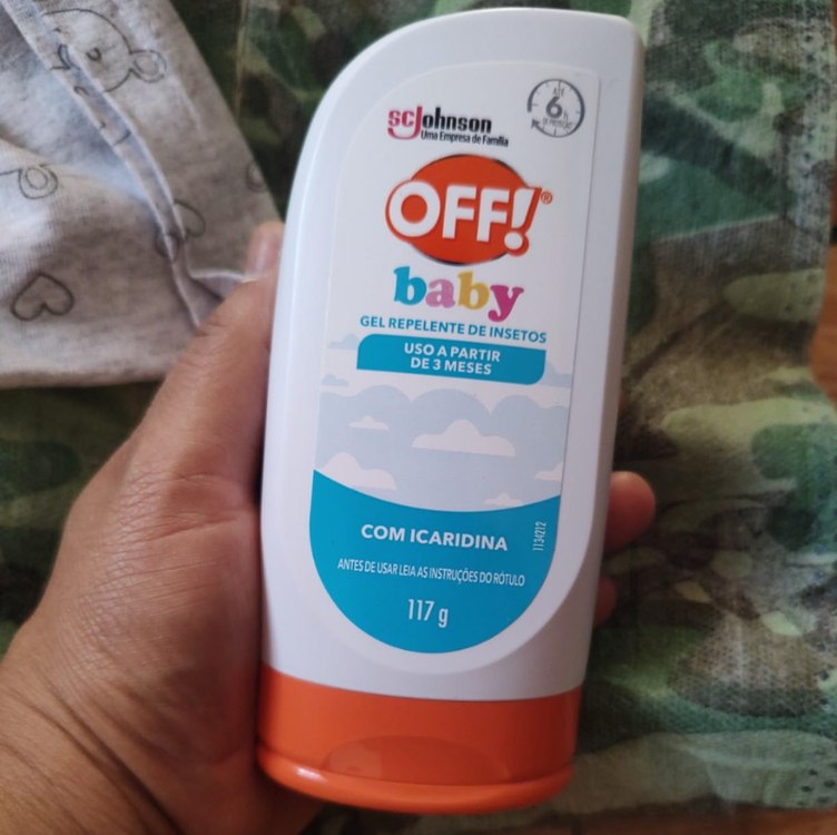 OFF! Baby, Repelente Bebe de Mosquitos e Insetos com Icaridina, Loção em Gel, Proteção por até 4h, Sem perfume, 117g