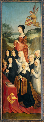 Meester van Alkmaar Девять женщин, в сопровождении Марии Магдалины, 1515 20, 102 cm х 36 cm, Дерево,
