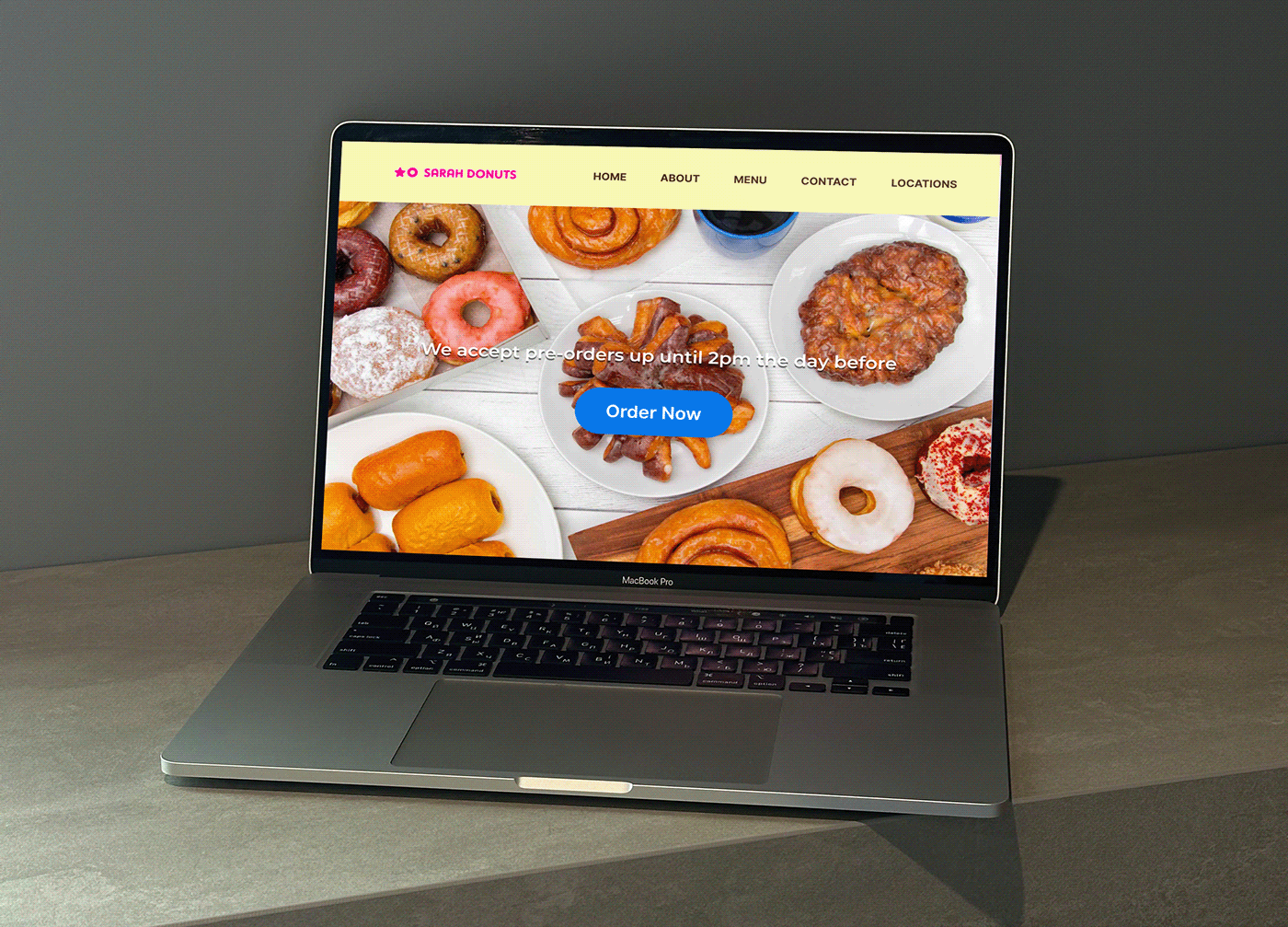 Sarah Donuts Website Redesign