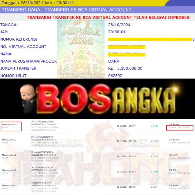 SELAMAT KEPADA ID XXXX JACKPOT PERMAINAN Mahjong Ways 2 Slot - PG Soft DI WEB BOSANGKA