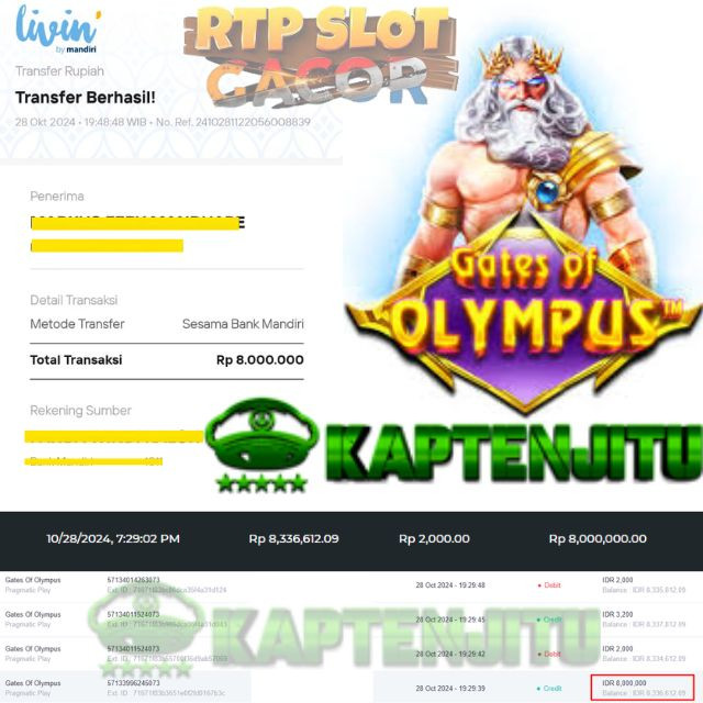 SELAMAT KEPADA ID XXXX JACKPOT PERMAINAN Gates of OlympuS Slot by Pragmatic Play DI WEB KAPTENJITU