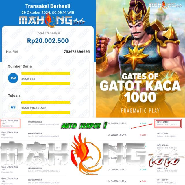 SELAMAT KEPADA ID XXXX JACKPOT PERMAINAN Gates of Gatot Kaca 1000 (Pragmatic Play) DI WEB MAHONGTOTO
