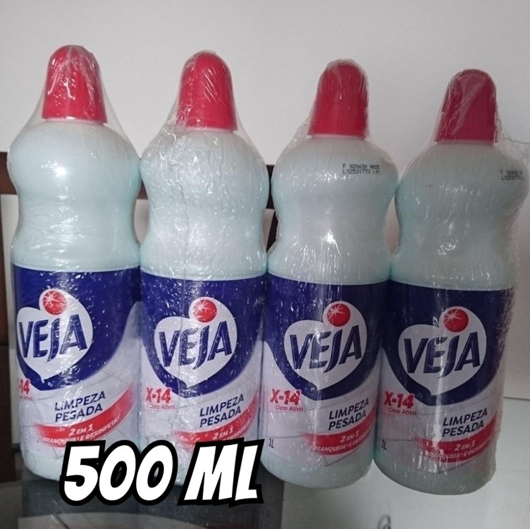 Veja Limpador X14 Limpeza Pesada 2Em1 Cloro Ativo 500 Ml 500 Ml