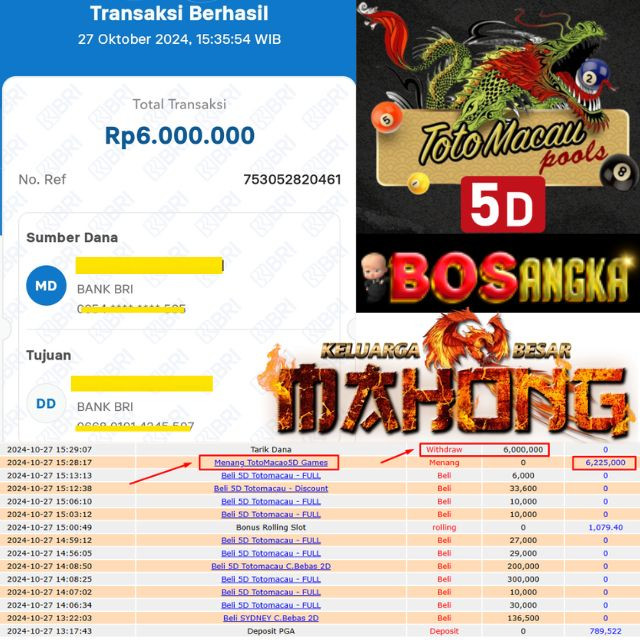 SELAMAT KEPADA ID XXXX JACKPOT PERMAINAN POOL TOTOMACAU 5D GAMES DI WEB BOSANGKA