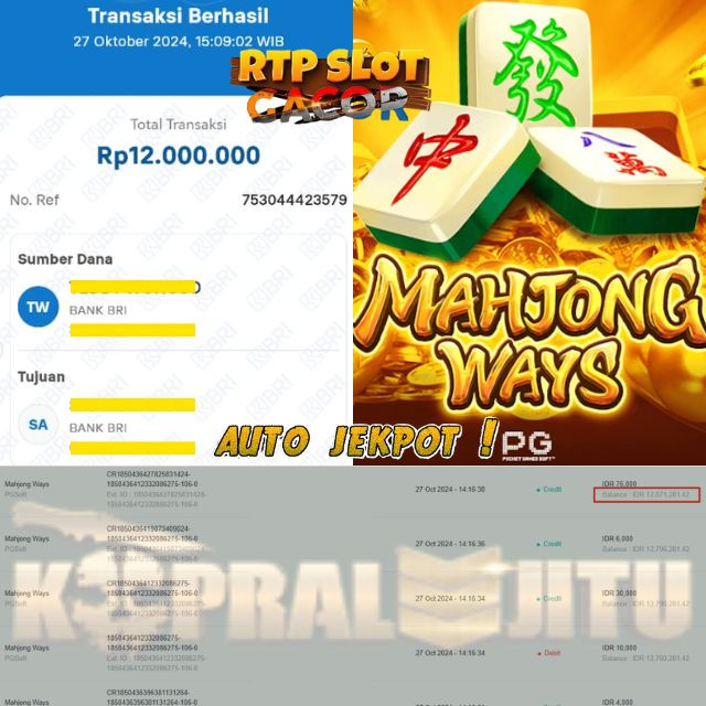 SELAMAT KEPADA ID XXXX JACKPOT PERMAINAN Mahjong Ways Slot - PG Soft DI WEB KOPRALJITU
