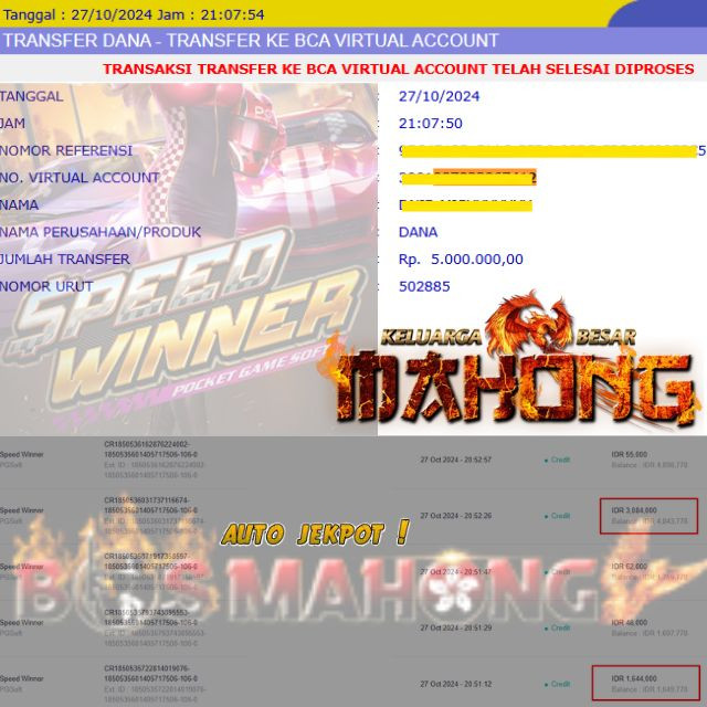 SELAMAT KEPADA ID XXXX JACKPOT PERMAINAN Speed Winner Slot by PG Soft DI WEB BOSMAHONG