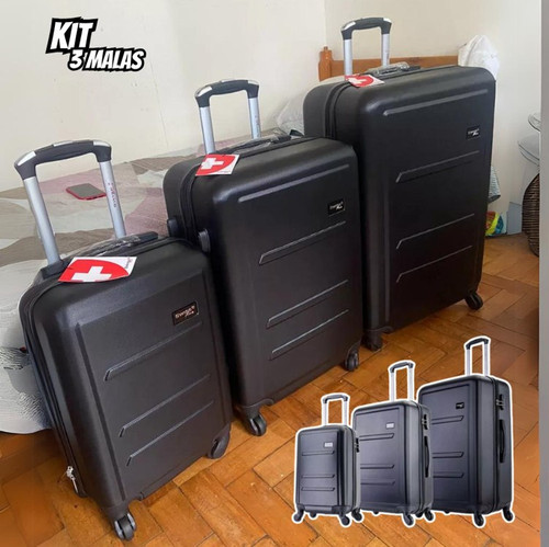 Kit 3 Mala De Viagem Rodas 360 Pmg Montreal Preta Swiss Move.jpg