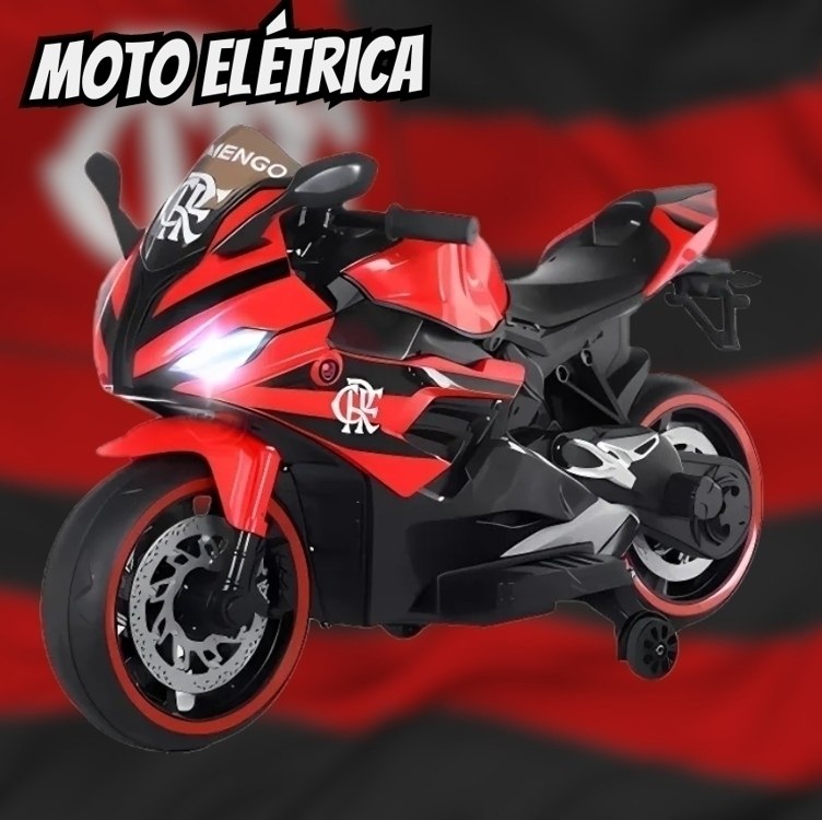 Mini Moto Elétrica Infantil Do Flamengo Oficial Licenciada