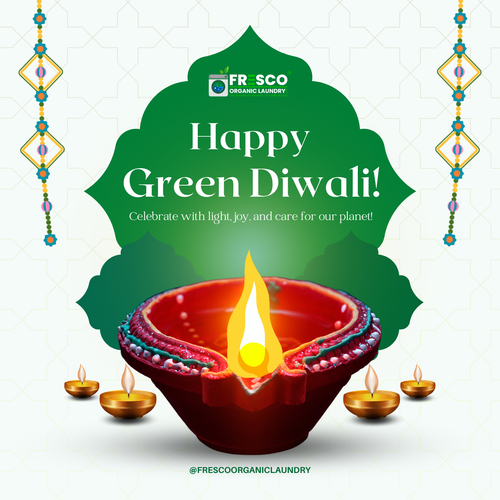 Get Diwali-ready with fresh, eco-cleaned clothes at Fresco Organic Laundry in Hyderabad!