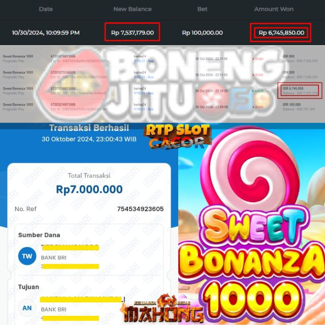 SELAMAT KEPADA ID XXXX JACKPOT PERMAINAN Sweet Bonanza 1000 Slot by Pragmatic Play DI WEB BONENGJITU