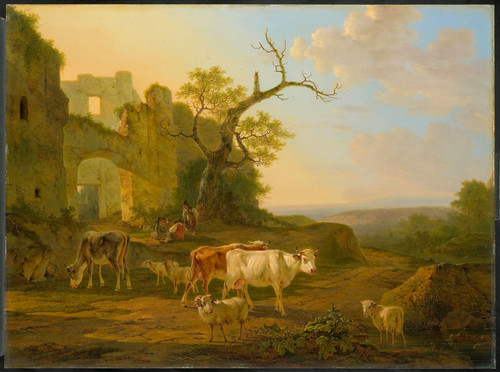 Tom, Jan Bedijs Овцы на болоте, 1866, 75 cm x 107,5 cm, Дерево, масло