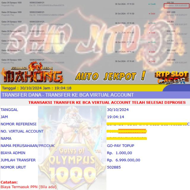 SELAMAT KEPADA ID XXXX JACKPOT PERMAINAN Gates of Olympus 1000 - Pragmatic Play DI WEB SHIOJITU