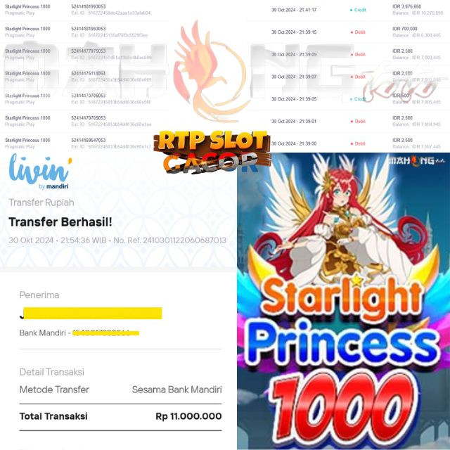SELAMAT KEPADA ID XXXX JACKPOT PERMAINAN Starlight Princess 1000 - Pragmatic Play DI WEB MAHONGTOTO