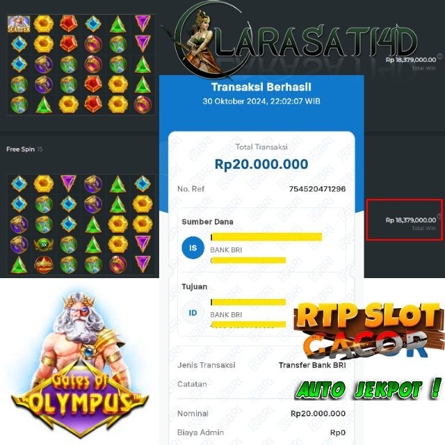 SELAMAT KEPADA ID XXXX JACKPOT PERMAINAN Gates of Olympus - Pragmatic Play DI WEB LARASATI4D