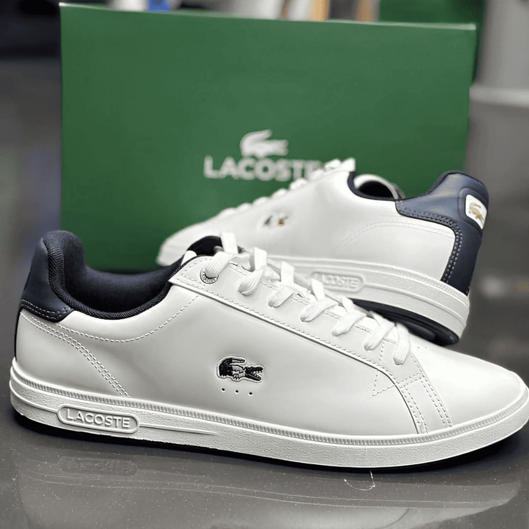 Tênis Couro Lacoste Graduate Pro Masculino – Branco