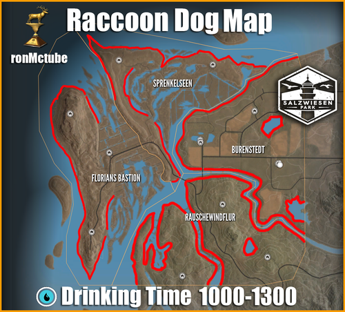 raccoon dog map salzwiesen