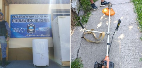 468899352_990397343130380_5648441556932489604_n.jpg La policía recuperó una motoguadaña, una heladera y un lavarropas que eran de interés en causas judiciales.