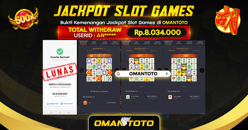 OMANTOTO JACKPOT SLOT GAMES Rp 8.034.000,-