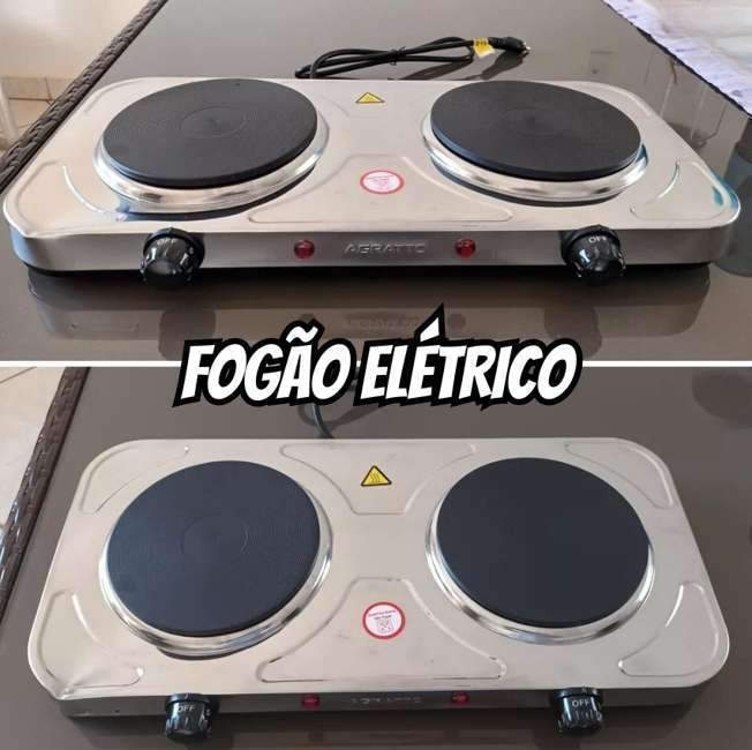 Fogão Elétrico De Mesa 2 Bocas 2000W Agratto FM-01