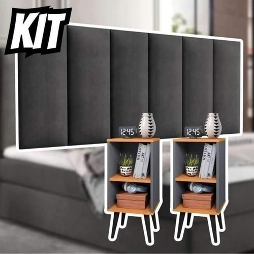 Conjunto Cabeceira Cama Casal 1,40 Com Mesa de cabeceira Quarto Luxo.jpg