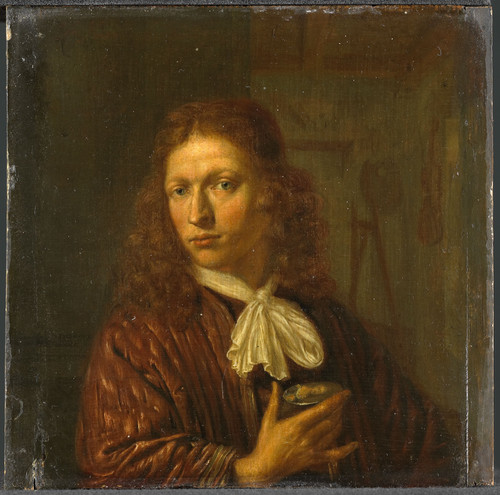 Haensbergen, Jan van Автопортрет, 1680, 11 cm x 11 cm, Дерево, масло