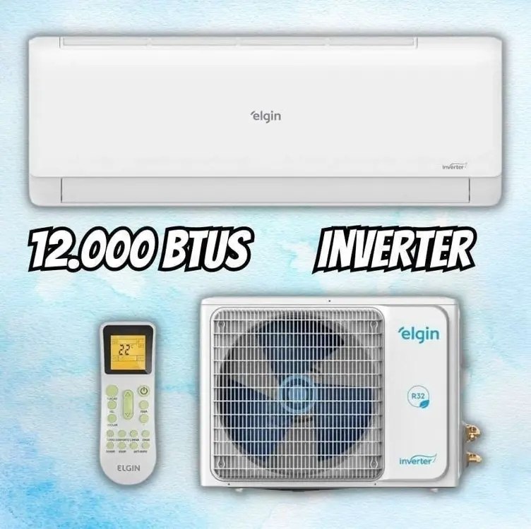 Ar condicionado Elgin 12000 split inverter frio 12000 BTU branco 110V 45HSFI12C1IA