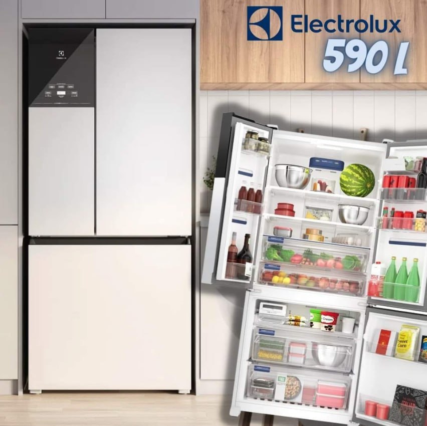 Geladeira Electrolux Frost Free Multidoor Efficient Com Auto Cor Branco