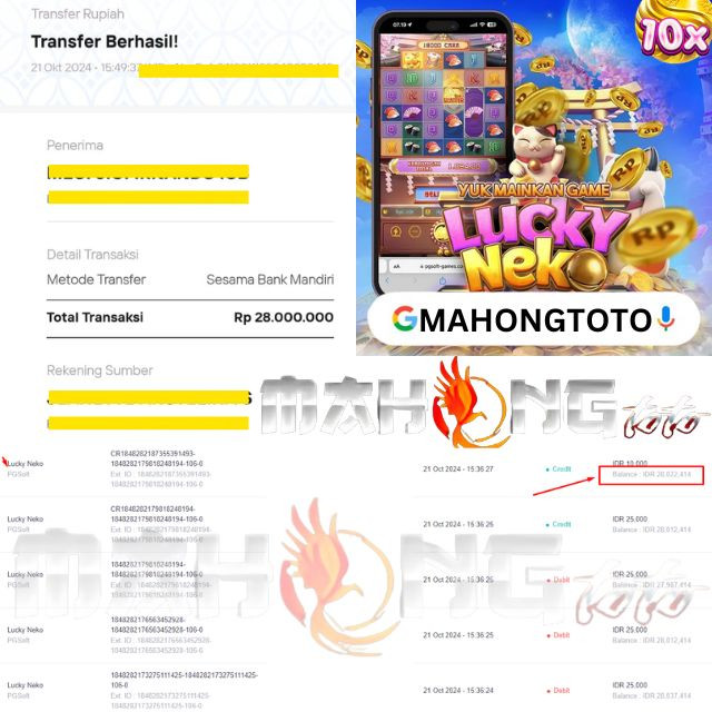 SELAMAT KEPADA ID XXXX JACKPOT PERMAINAN LUCKY NEKO PGSoft DI WEB MAHONGTOTO