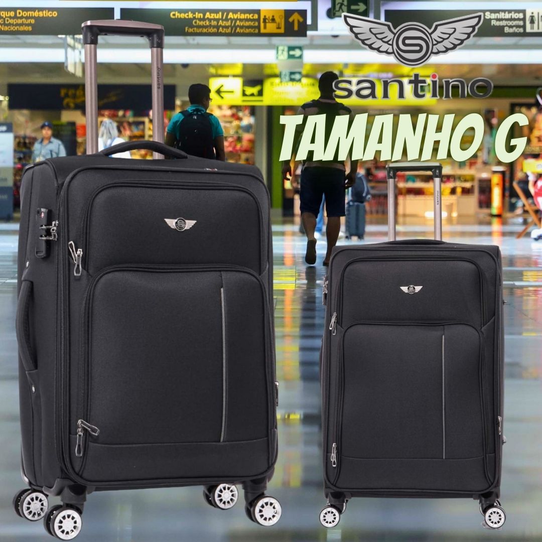 SANTINO, Mala de Viagem Little Havana Super Leve 360° SantinoALKV501G Cor: Preto