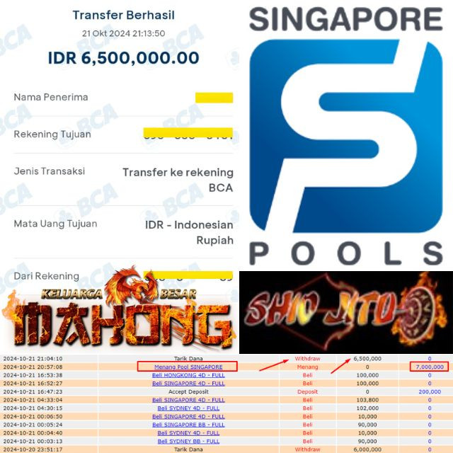 SELAMAT KEPADA ID XXXX JACKPOT SINGAPORE POOL DI WEB SHIOJITU