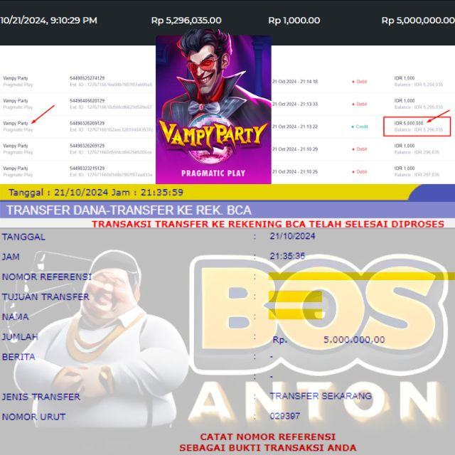 SELAMAT KEPADA ID XXXX JACKPOT PERMAINAN Vampy Party Slot Pragmatic Play DI WEB BOSANTON ( SITUS BARU TERBUKTI GACOR )