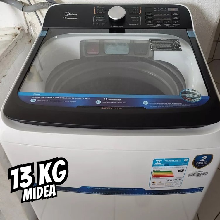 Máquina De Lavar 13kg midea wave agitator branca