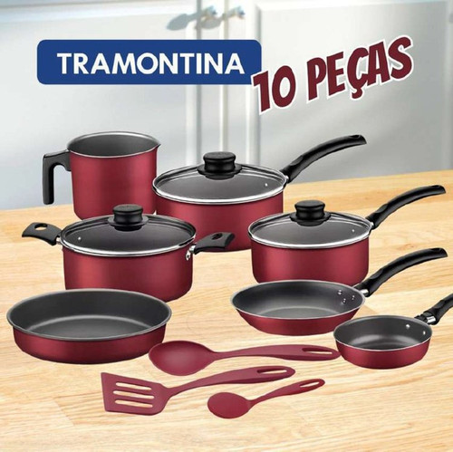 Tramontina Turim Antiaderente Vermelha 10 Peças.jpg