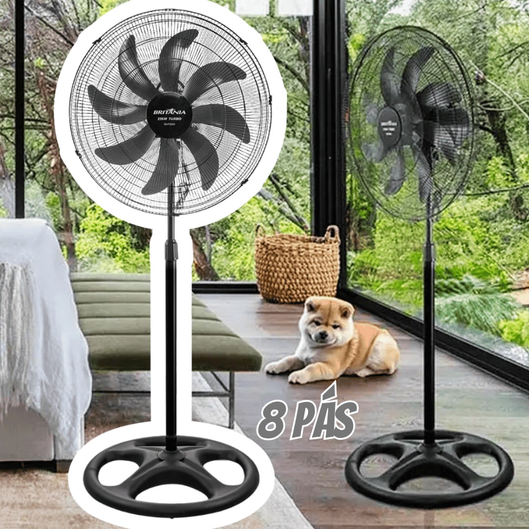 Ventilador de Coluna Britânia BVT650 Maxx Force 8 Pás 215W