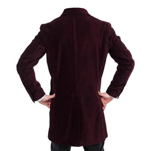 Leather Verse 12th Doctor Who Maroon Velvet Coat 3.jpg